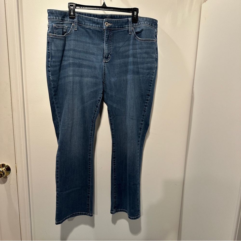 St. John's Bay Classic Blue Straight Leg Jeans - Picture 2 of 8